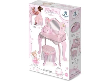 DeCuevas 55534A Dřevěný toaletní stolek se zrcadlem a dřevěnou židličkou Magic Maria - Poškozený obal