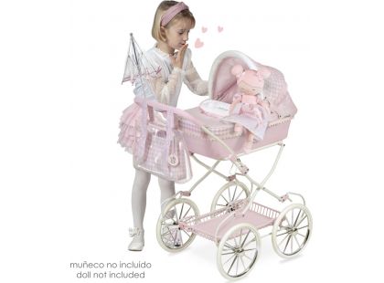 DeCuevas 81046 Skládací kočárek pro panenky s taškou a doplňky Niza - 81 cm - Poškozený obal