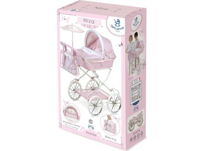 DeCuevas 81046 Skládací kočárek pro panenky s taškou a doplňky Niza - 81 cm - Poškozený obal