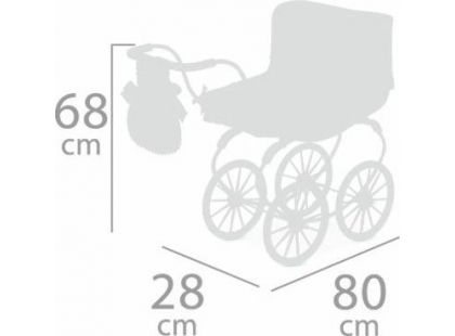 DeCuevas 87033 Kočárek pro panenky hluboký Martina 2020 - 68 cm