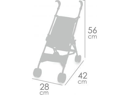 DeCuevas 90082 Skládací kočárek pro panenky golfové hole Funny 56 cm