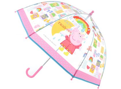 Deštník Prasátko Peppa průhledný manuální
