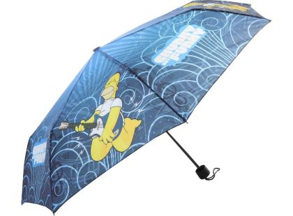 Deštník Simpsonovi skládací modrý