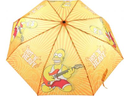 Deštník Simpsonovi skládací oranžový