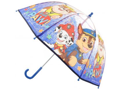 Deštník Tlapková patrola průhledný manuální 46810