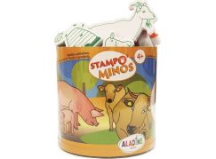 Dětská razítka s příběhem Aladine Stampo Minos, 23 ks Zvířátka na statku