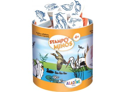 Dětská razítka s příběhem Aladine Stampo Minos, 36 ks U vody