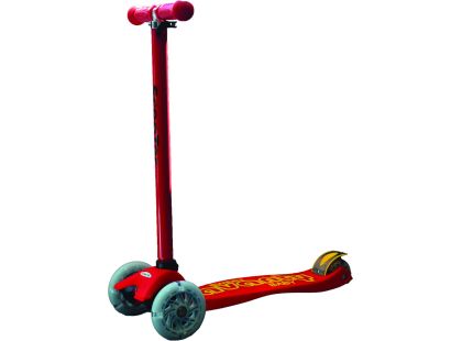 Dětská tříkolová koloběžka svítící  - červená - Poškozený obal