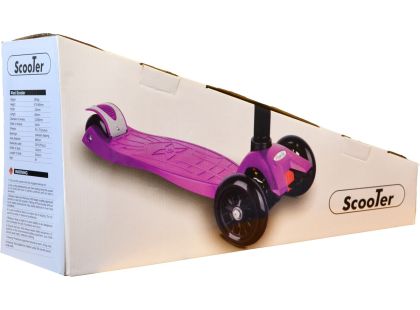 Dětská tříkolová koloběžka svítící  - sv.modrá - Poškozený obal