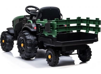 Dětský elektrický traktor s přívěsem 12V dva motory MP3
