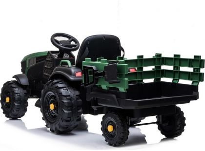 Dětský elektrický traktor s přívěsem 12V dva motory MP3