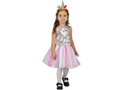 Dětské šaty na karneval jednorožec 92 - 104 cm