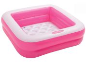 Dětský bazének čtverec Intex 57100 - Růžová 85x85x23cm - Poškozený obal