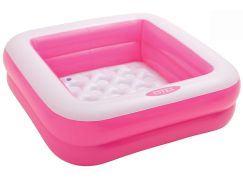 Dětský bazének čtverec Intex 57100 - Růžová 85x85x23cm - Poškozený obal