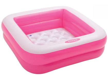 Dětský bazének čtverec Intex 57100 - Růžová 85x85x23cm - Poškozený obal
