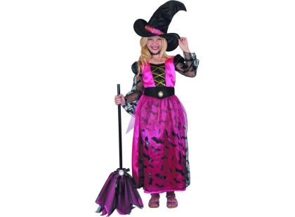 Dětský karnevalový kostým čarodějka 120-130 cm