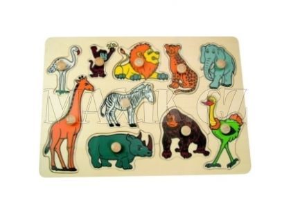 Dřevěné puzzle Safari