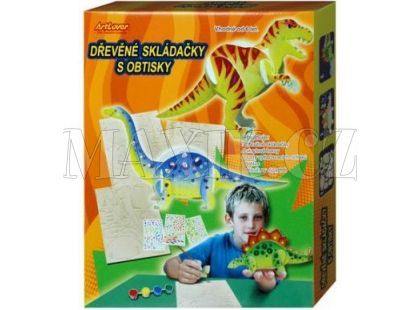 Dřevěné skládačky s obtisky