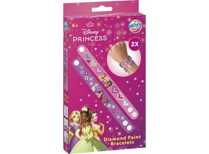 Diamantové malování Disney Princezny - výroba náramků 2 ks