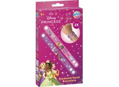 Diamantové malování Disney Princezny - výroba náramků 2 ks