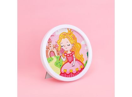Diamantové malování s rámem - Kreslená princezna 17 cm
