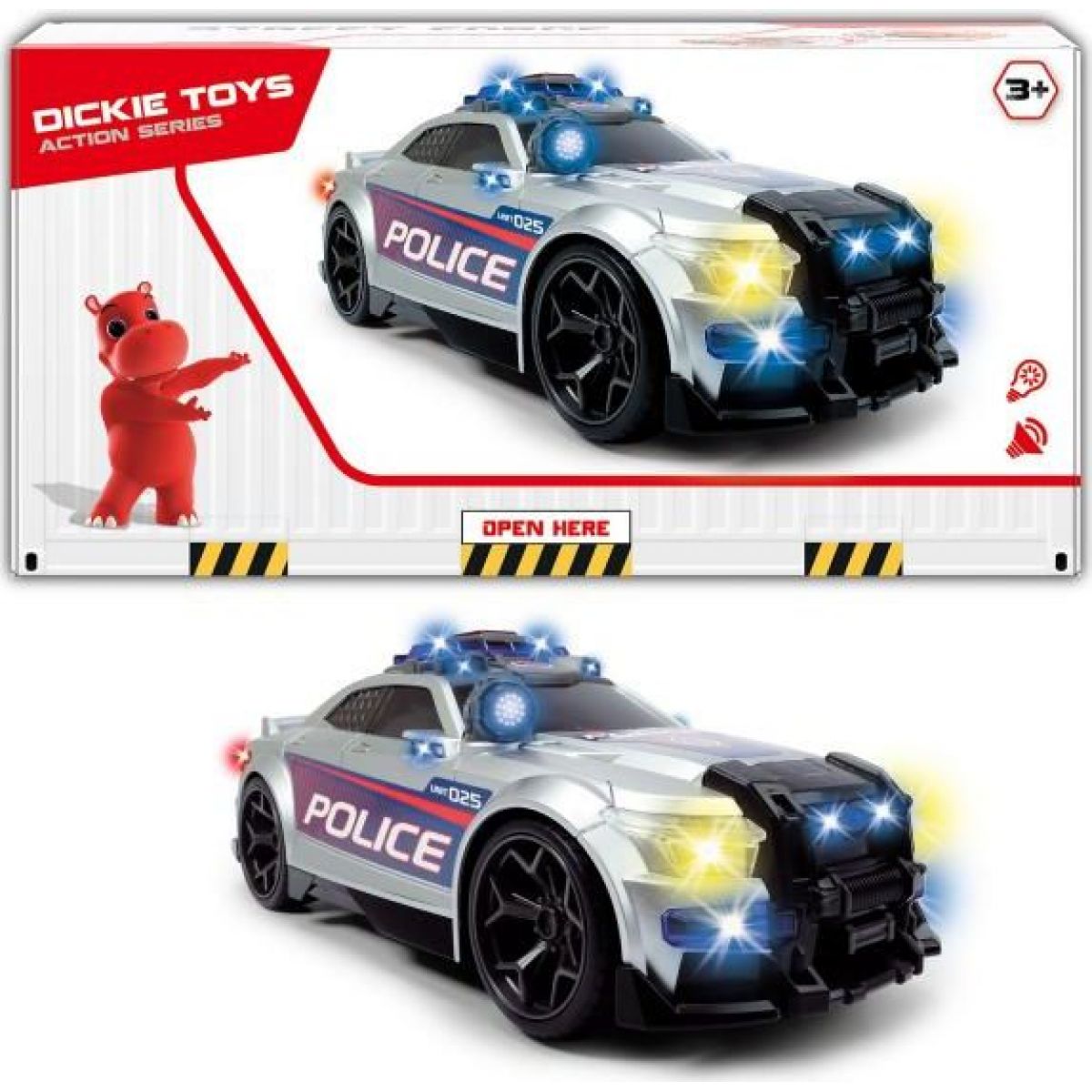 Dickie Action Series Policejní auto Street Force 33 cm zvukové efekty