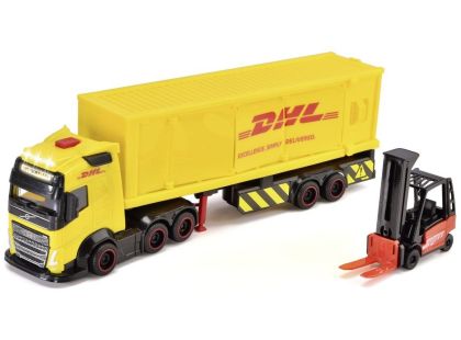 Dickie DHL nákladní auto Volvo FH 16 s vysokozdvižným vozíkem 35 cm