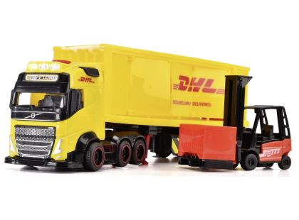 Dickie DHL nákladní auto Volvo FH 16 s vysokozdvižným vozíkem 35 cm