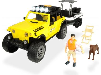 Dickie Jeep s rybářským člunem