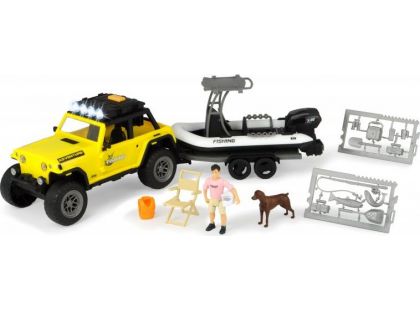 Dickie Jeep s rybářským člunem
