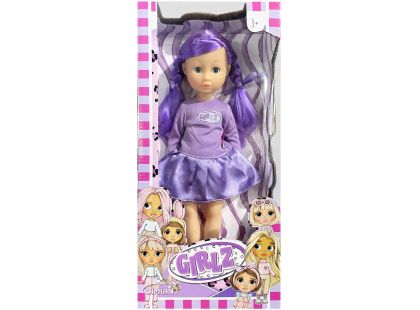 Dimian Bambolina 35 cm fialové vlasy