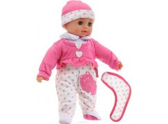 Dimian Panenka Bambolina Bebe 34 cm s 50 českými slovy růžové oblečení