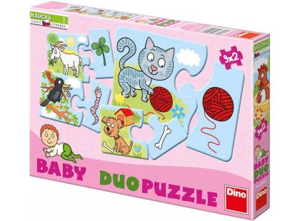 Dino Baby puzzle Zvířátka 9x2ks
