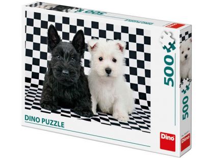 Dino Černobílí psi puzzle 500 dílků
