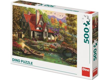 Dino Puzzle Chata u jezera 500 dílků