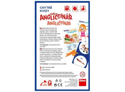 Dino Chytré Kvízy - Malý Angličtinář naučná hra
