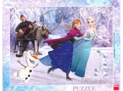 Dino deskové puzzle Frozen Na bruslích 40 dílků