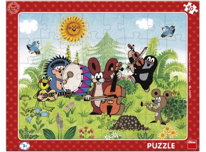 Dino deskové puzzle Krtek a kapela 40 dílků