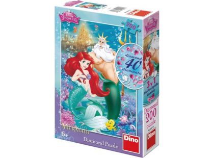Dino Disney Princess Puzzle Diamond Ariel 200 dílků