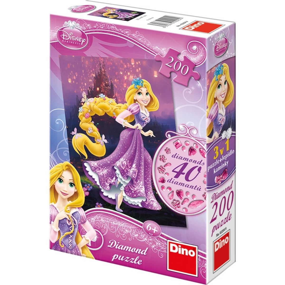 Dino Disney Princess Puzzle Diamond Locilka 200dílků