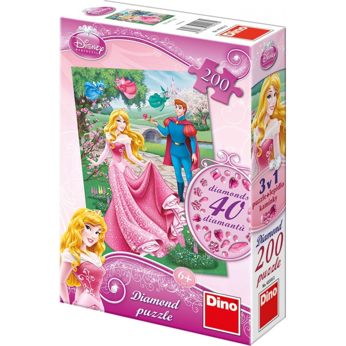 Dino Disney Princess Puzzle Diamond Růženka 200dílků