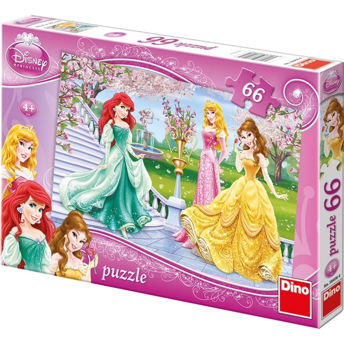 Dino Disney Princess Puzzle Princezny u fontány 66dílků