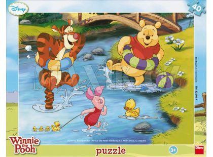 Dino Disney Puzzle deskové Medvídek Pú a vodní radovánky 40dílků