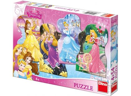 Dino Disney Puzzle Hravé princezny 4x54d