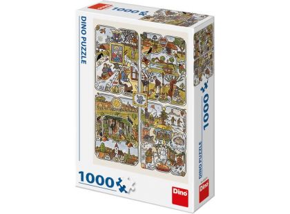 Dino Josef Lada Roční období puzzle 1000 dílků
