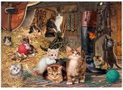 Dino Puzzle Secret collection Kočky v konírně 1000 dílků