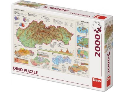 Dino Puzzle Mapa Slovenska 2000 dílků