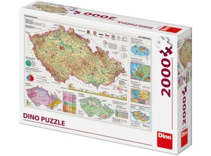 Dino Puzzle Mapy České republiky 2000 dílků