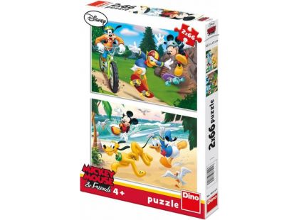 Dino Mickey sportuje 2 x 66 dílků dílků puzzle