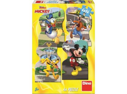 Dino Puzzle Mickey ve městě 4 x 54 dílků
